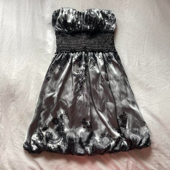 Vintage Y2K Satin Tube Dress - Picture 1 of 7